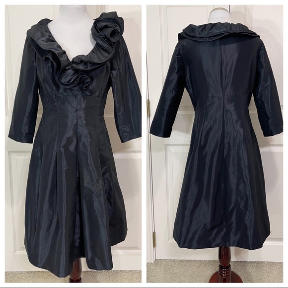 Rickie Freeman for Teri Jon Dresses & Skirts - Rickie Freeman Teri Jon black Ruffle collar dress